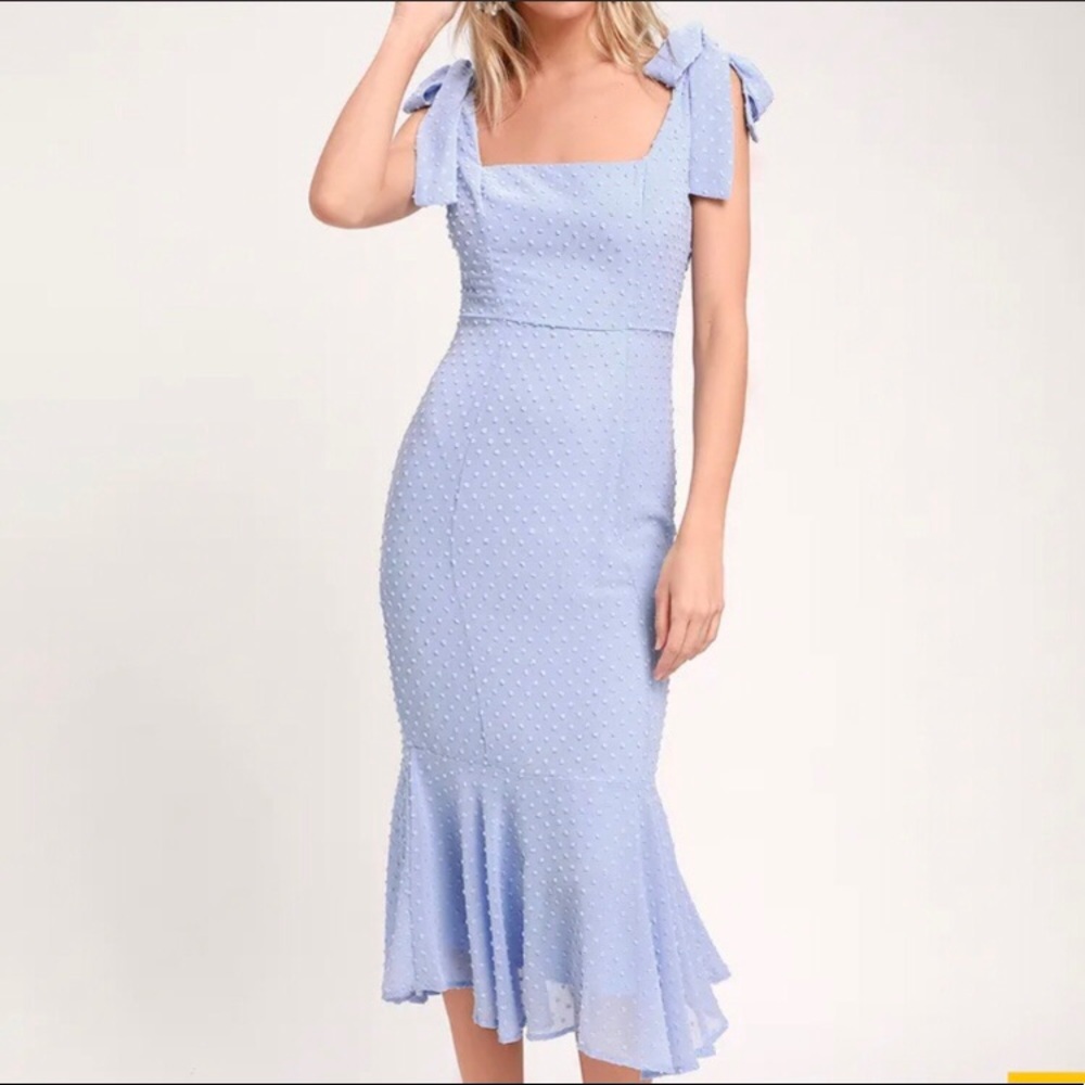 Lulus Swiss Dot Midi Dress (NWT)
